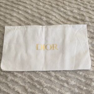 Dior White and Gold Luxury Pouch